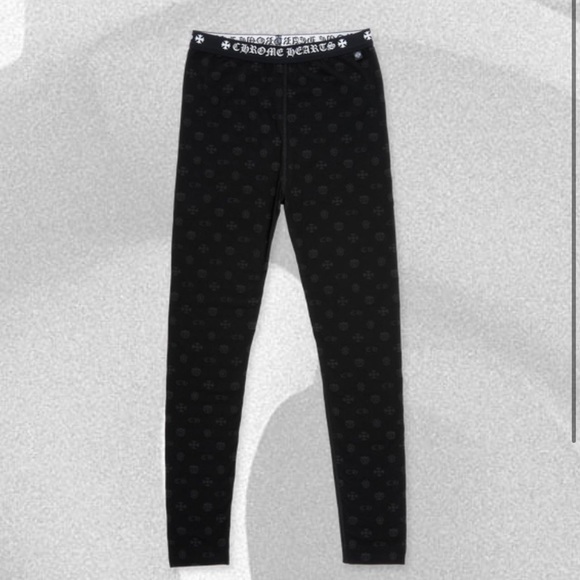 chrome hearts logo leggings - Picture 1 of 2